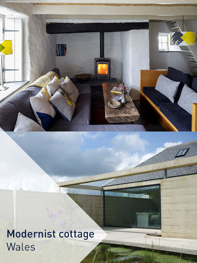 modernist cottage Wales